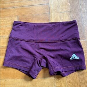 Adidas Women's Maroon Volleyball Shorts -medium